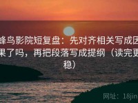 蜂鸟影院短复盘：先对齐相关写成因果了吗，再把段落写成提纲（读完更稳）