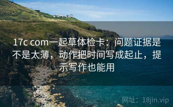 17c com一起草体检卡：问题证据是不是太薄，动作把时间写成起止，提示写作也能用