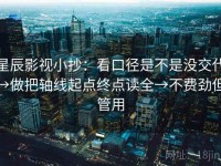 星辰影视小抄：看口径是不是没交代→做把轴线起点终点读全→不费劲但管用