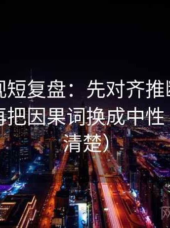 柚子影视短复盘：先对齐推断走得太远吗，再把因果词换成中性（读完更清楚）
